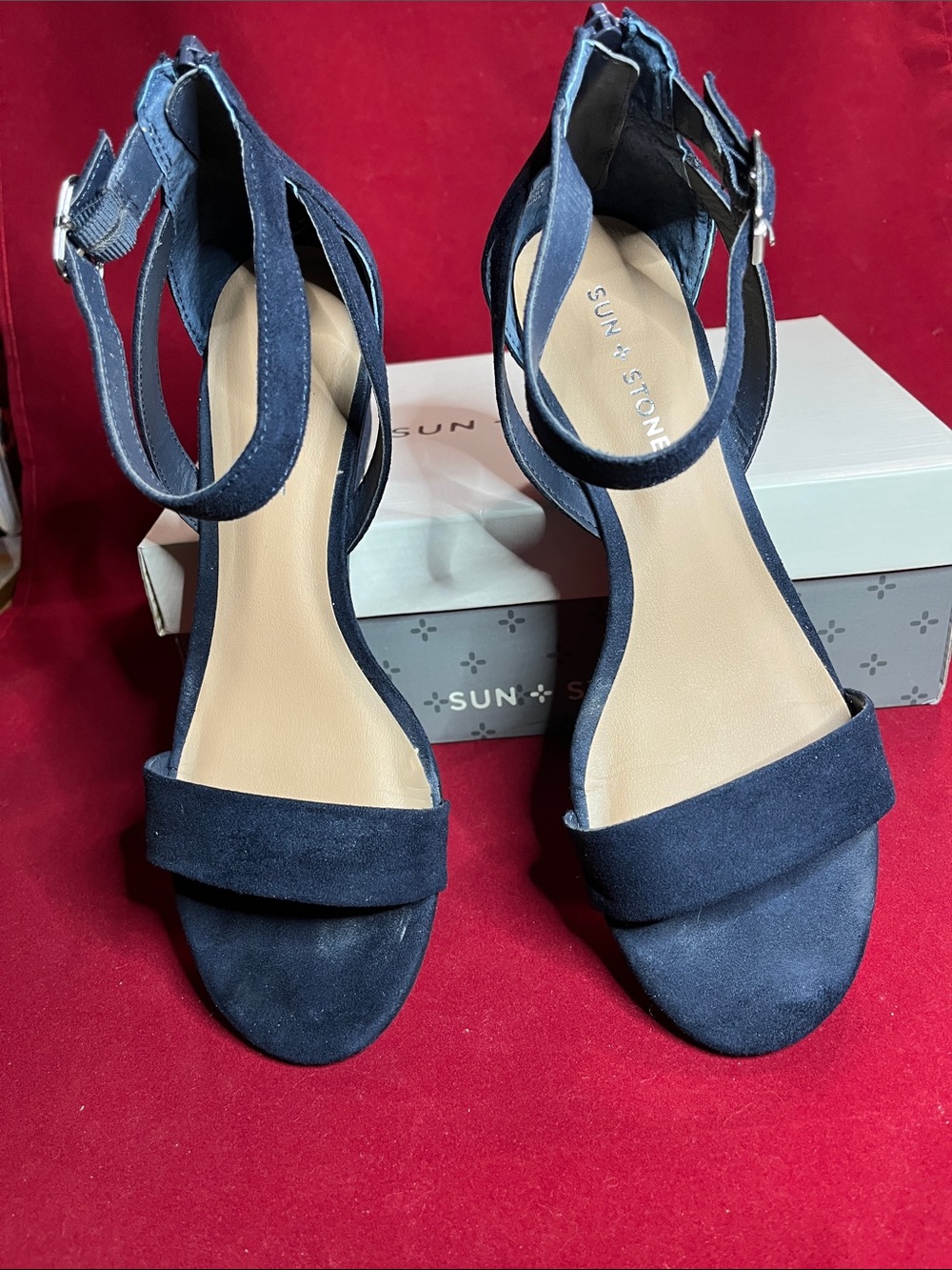 Brand New Navy Suede Sandals from Sun & Stone Size 9